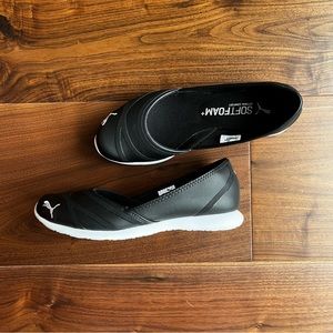 Puma Soft Foam Flats - Black Flats - Comfy Flats